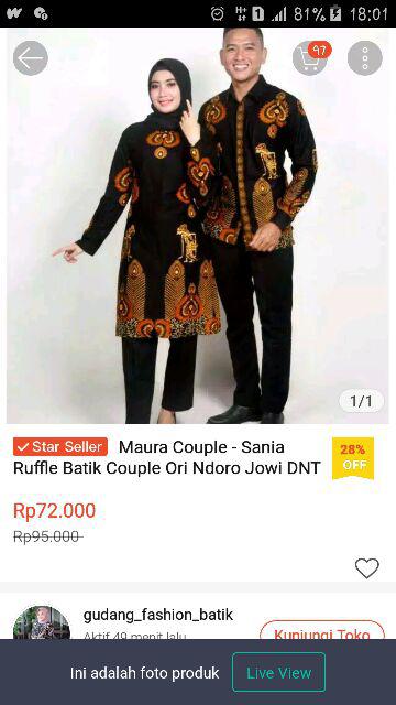 Maura Couple - Sania Ruffle Batik Couple Ori Ndoro Jowi Dnt Garansi Termurah Shopee - Shopashop Solo
