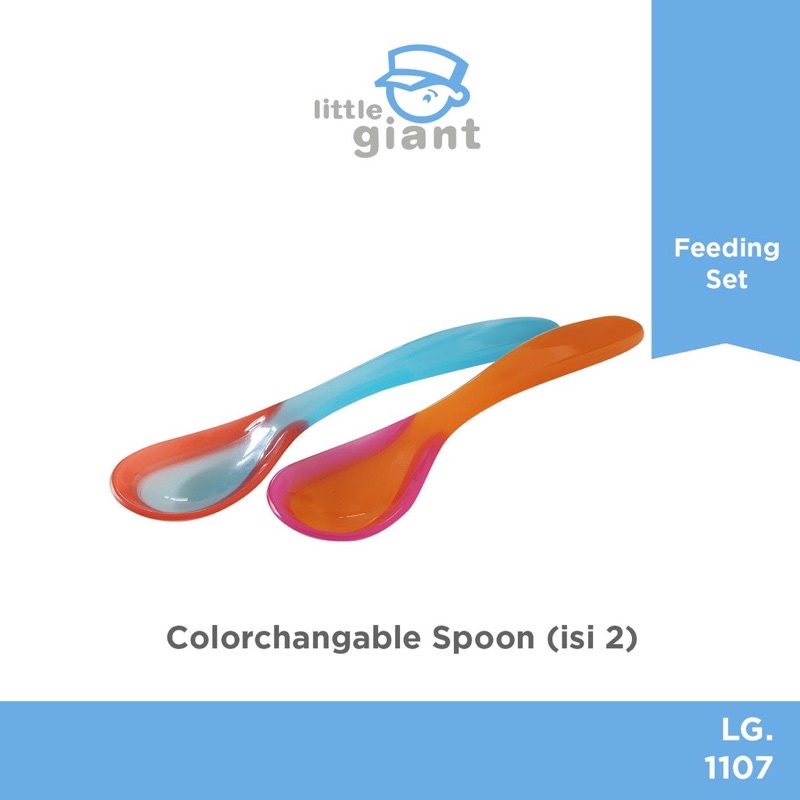 Little Giant Colorchangeable Spoon isi 2 LG1107- Sendok Makan Bayi