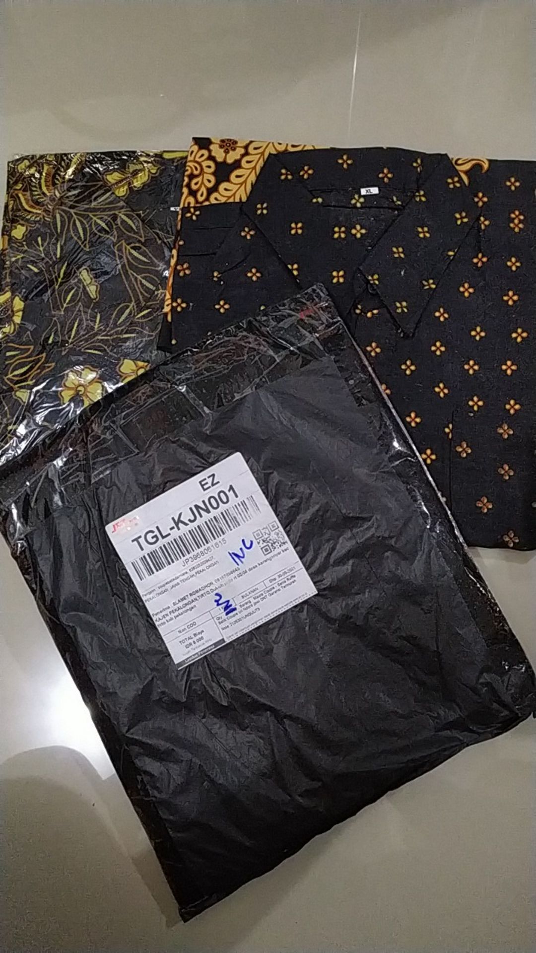 Kemeja Batik Pria Lengan Panjang Size M L Xl Xxl  Bswart Batik Hrb026 Kenongo Hem Panjang Pad