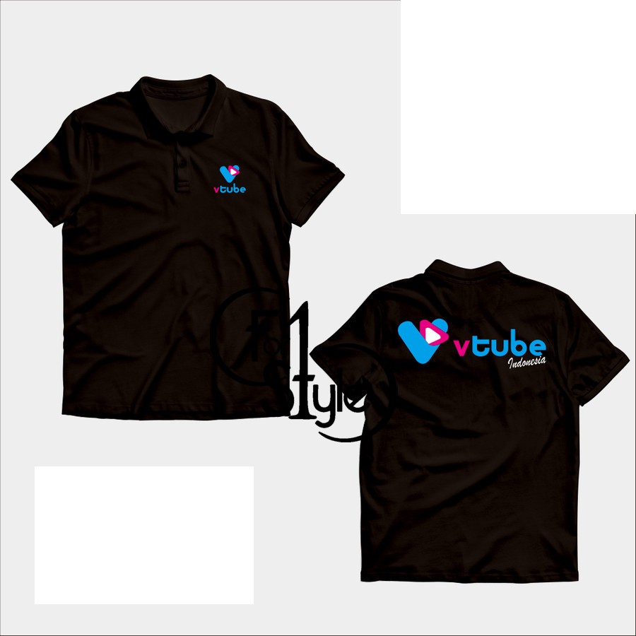 Polo Shirt Kaos Polo VTUBE V TUBE INDONESIA