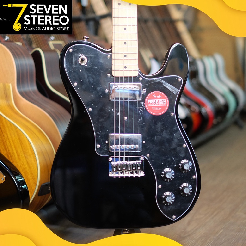 Jual Squier Affinity Series Telecaster Deluxe Electric Guitar Maple FB Black  | Shopee Indonesia