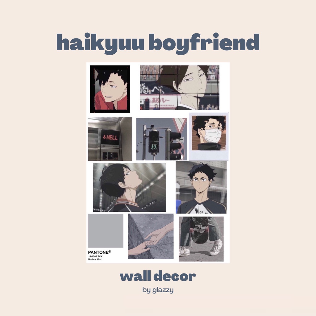 wall decor anime tokyo revengers - haikyuu - jujutsu kaisen - attack on titan  ( poster hiasan dinding mood board ) jjk-haikyuu boyfriend