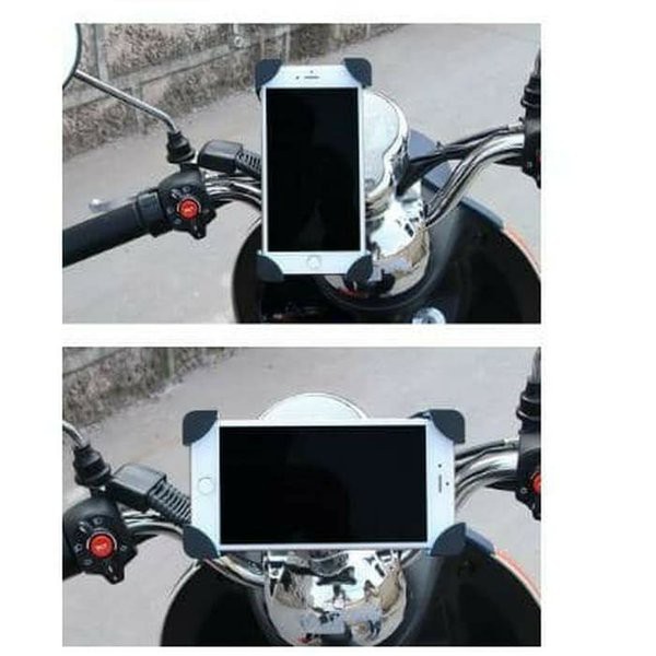 Phone Holder Stang Sepeda SK 16 Jepit Universal Kuat dan Kokoh / Holder Handphone Spion Motor SK 15