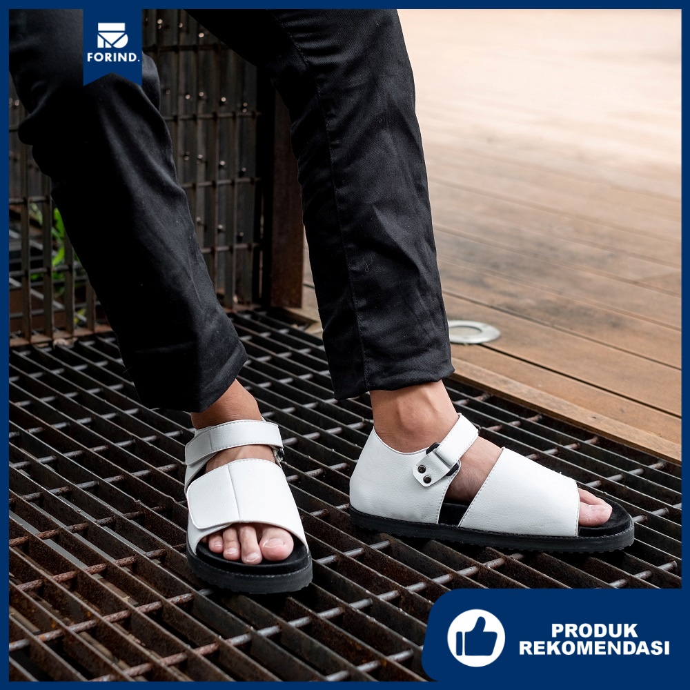 Rorin White | Sendal Casual Puith Original Kasual Chunky Pria Cowok Sandal | FORIND x Giant Flames