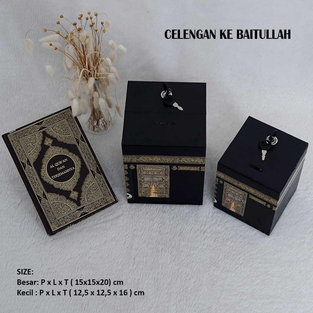 Tabungan Celengan Miniatur Kakbah Alesya Muslim Desaign Makkah/Harga Grosir/Best Seller