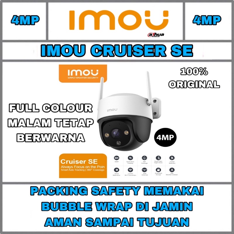 Imou Cruiser SE 4MP ip cam Smart Tracking &amp; Full Color Night Vision by dahua ipc ipcam malam tetap berwarna