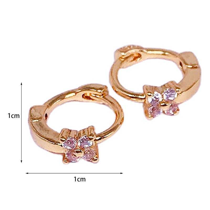 Fancyqube Anting Tusuk Sterling Silver 925 Bentuk V Desain Bunga Hias Zircon Untuk Wanita