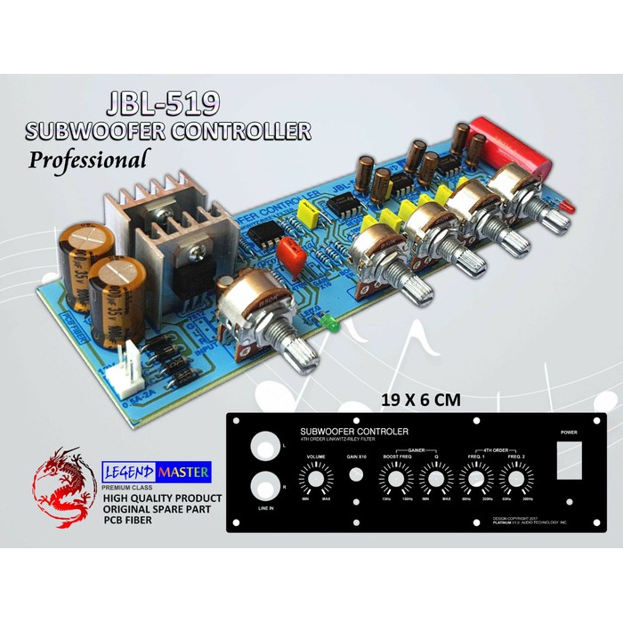 KIT TONE CONTROL SUBWOOFER SUB JBL 519 JBL-519 JBL519 SUBWOOFER SUB WOOFER LOW BASS LOW CONTROLLER PLUS PANEL PLATINUM PREAMP PRE AMP SUB LOW SUBWOOFER PRE AMP LEGEND MASTER ASLI ORIGINAL