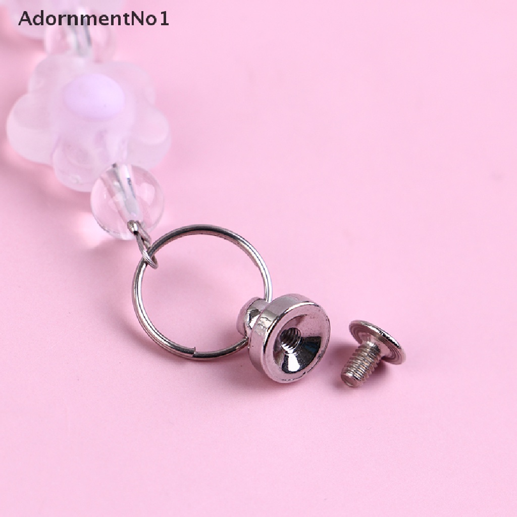 [AdornmentNo1] Cute Candy Color Flower Beads Lanyards KeyChains For Women Keyring [new]