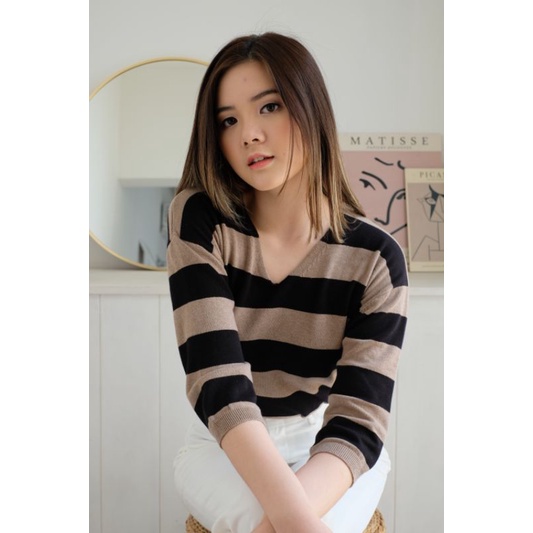 JI-EUN KNIT TOP - Atasan Rajut Wanita