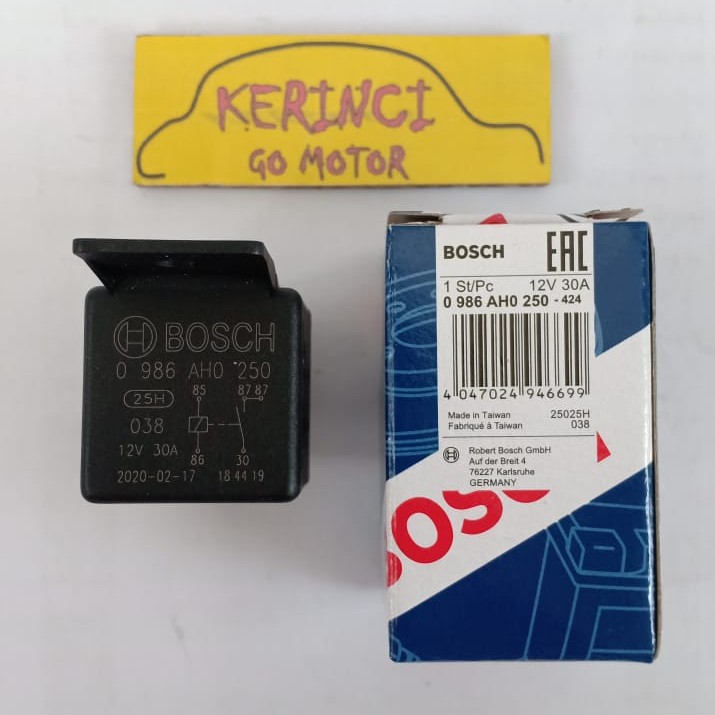 RELAY BOSCH KAKI 5 12V 30A AH0 250 - RELAY KLAKSON BOSCH - RELAY LAMPU BOSCH