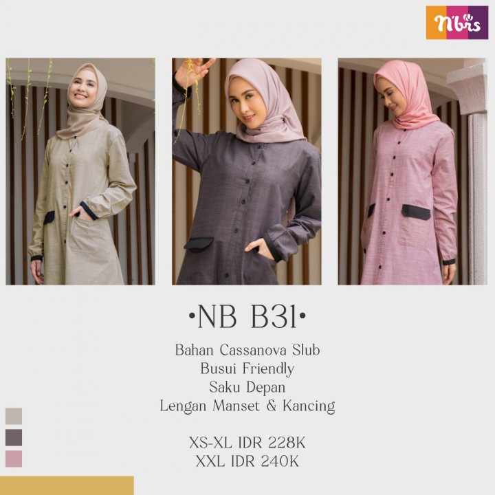 GAMIS TERBARU 2021/GAMIS DEWASA/GAMIS WANITA/DRESS MUSLIMAH/NB B31 BY NIBRAS