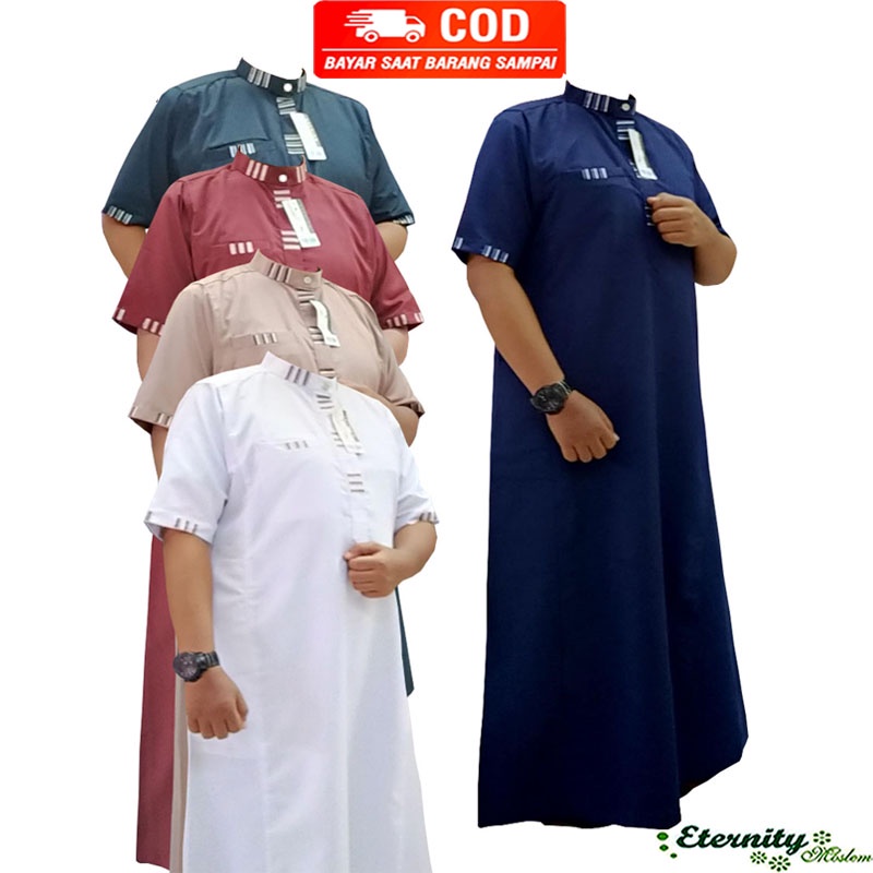 JUBAH PRIA DEWASA GAMIS PRIA Lengan Pendek