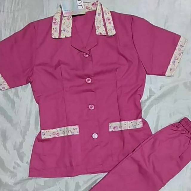 Baju seragam suster kulot pendek s m l xl