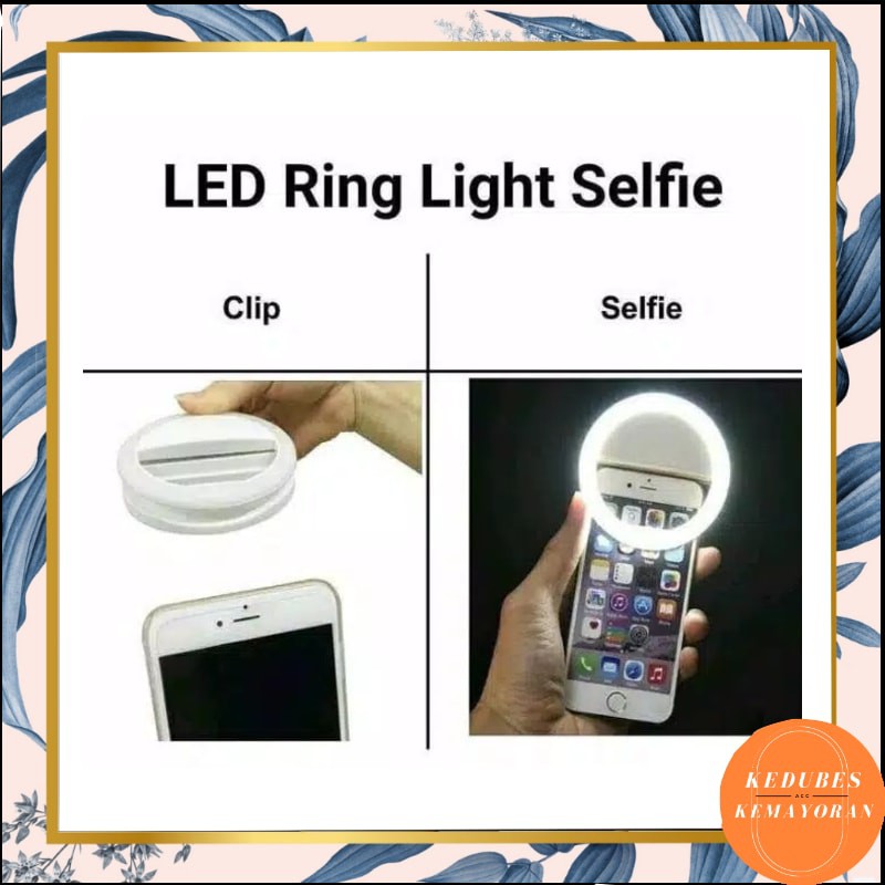 [4Select]Ring Light selfie LED / Lampu selfie bulat untuk kamera HP flash charm eyes cincin [4WARNA]