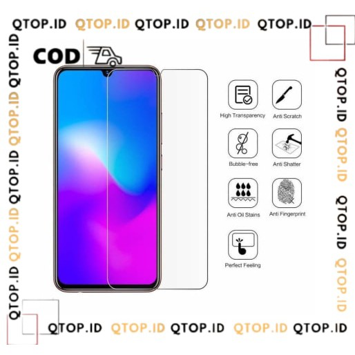 Tempered Glass Full Screen Bening VIVO V11i, V11i, V5, V5+ Anti gores [QTOP]