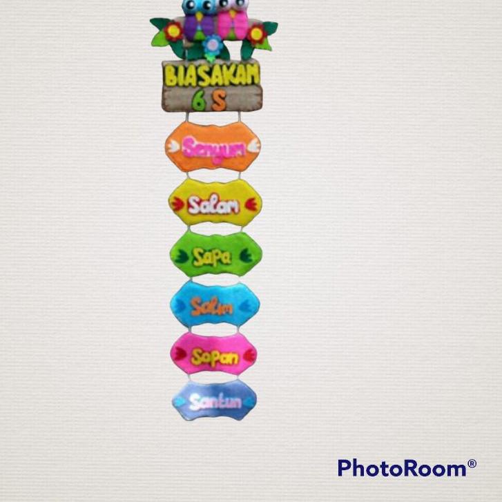 Terbaik.. HIASAN DINDING 1 SET RUKUN ISLAM RUKUN IMAN/PRAKARYA SEKOLAH/HANGING WALL KAIN FLANEL