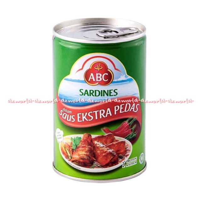 ABC Sardines Saus Extra Pedas 425gr Olahan ikan sarden higienis dan siap saji Sarden Rasa Pedas