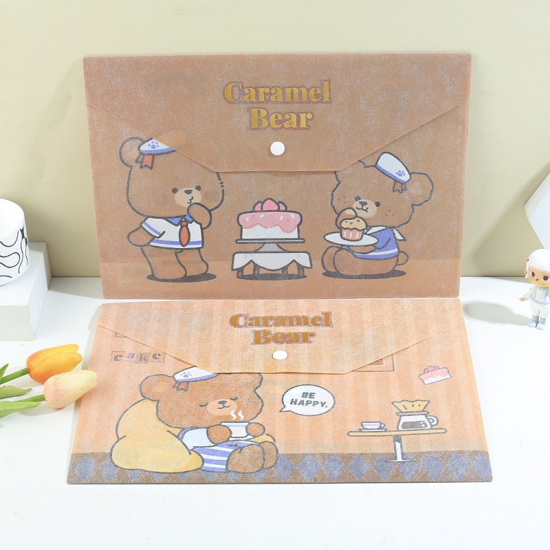 MAP Folder Caramel Bear A4 Coklat Premium Import