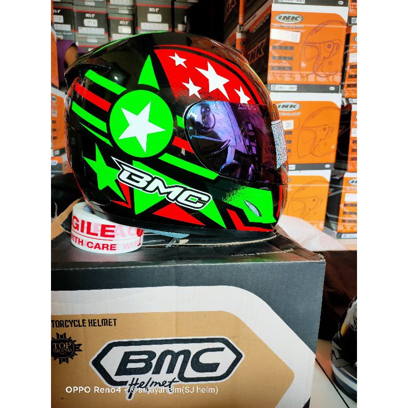 HELM BMC BLADE MOTIF BLACK GREEN ORIGINAL