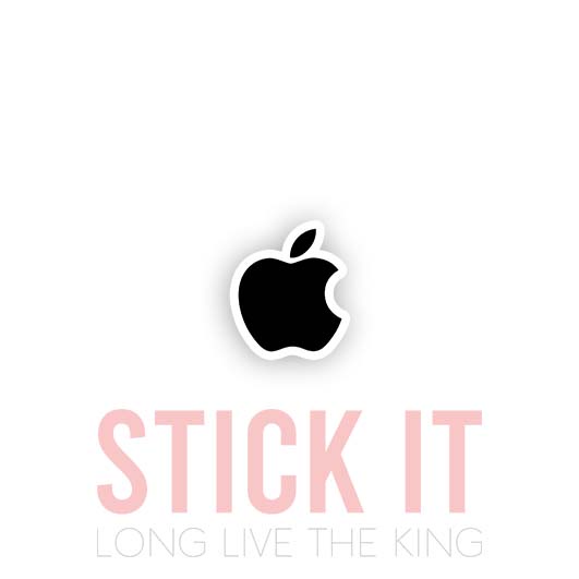

Stiker sablon setrika DTF kaos baju sticker vinyl apple logo 17