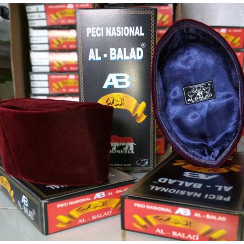 PECI AB/AL-BALAD ORIGINAL HITAM POLOS/MERAH/BAHAN LEBUT TINGGI 9cm 10cm