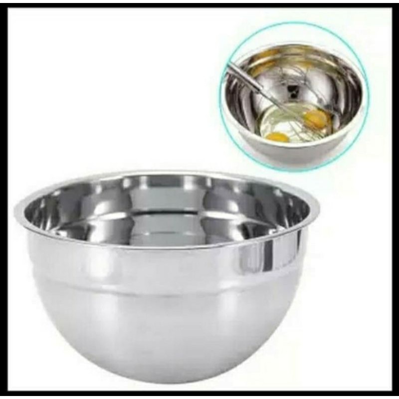 Mixing Bowl Fujinex Stainless 24 Cm/ Mangkok Baskom Stainless Steel
