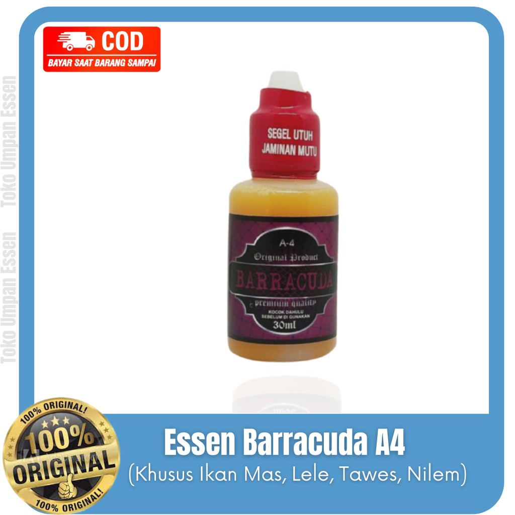 Essen Barracuda A-4/Essen Oplosan Paling Ampuh (Kilogebrus dan Galatama) - Essen Ikan Mas/Lele/Tawes