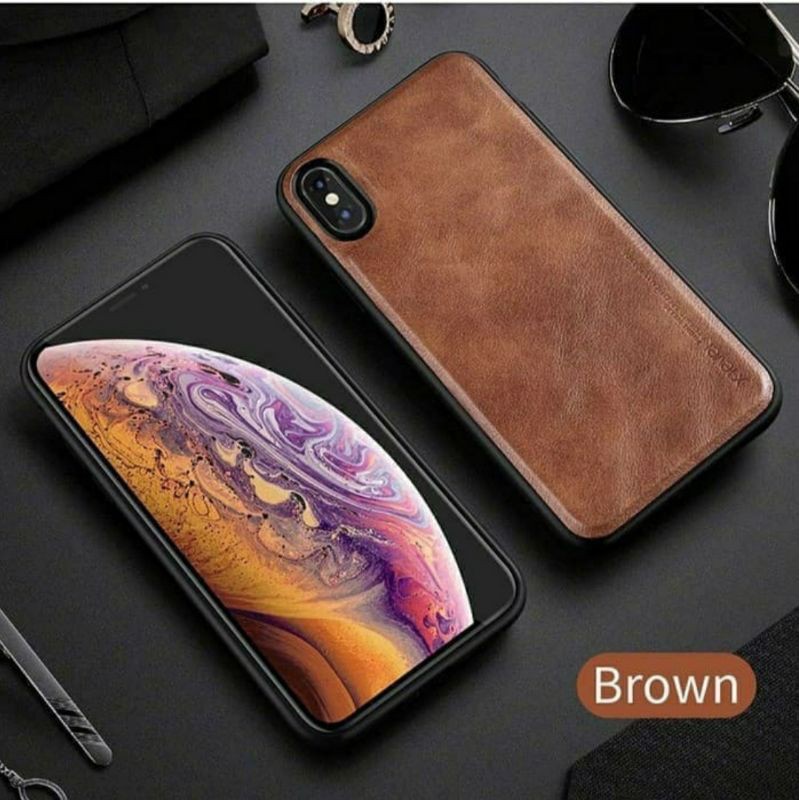 Case Leather Iphone X / XS / XR / XS MAX X-Level Premium Leather Original Case - Coklat