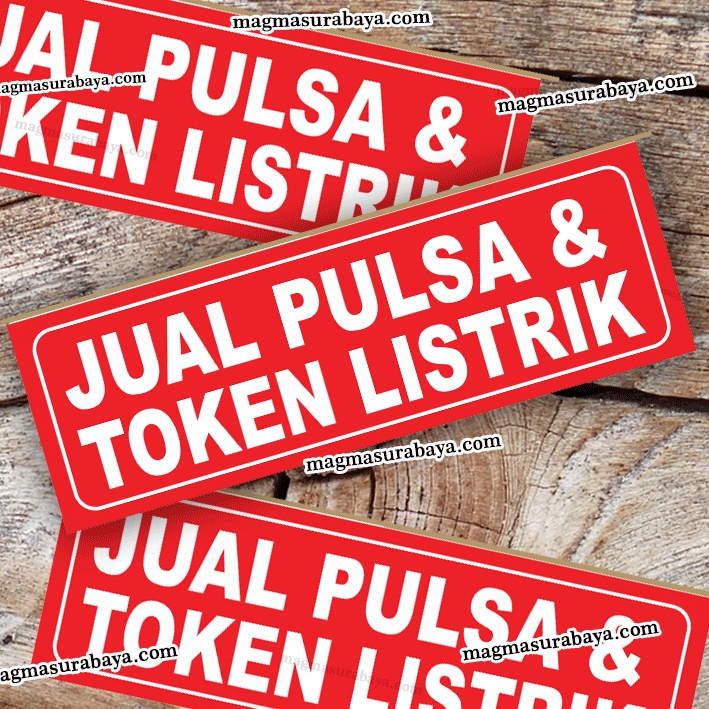 

Stiker Jual Pulsa dan Token Listrik
