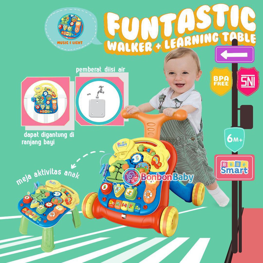 Bebe Smart Funtastic Walker + Learning Table