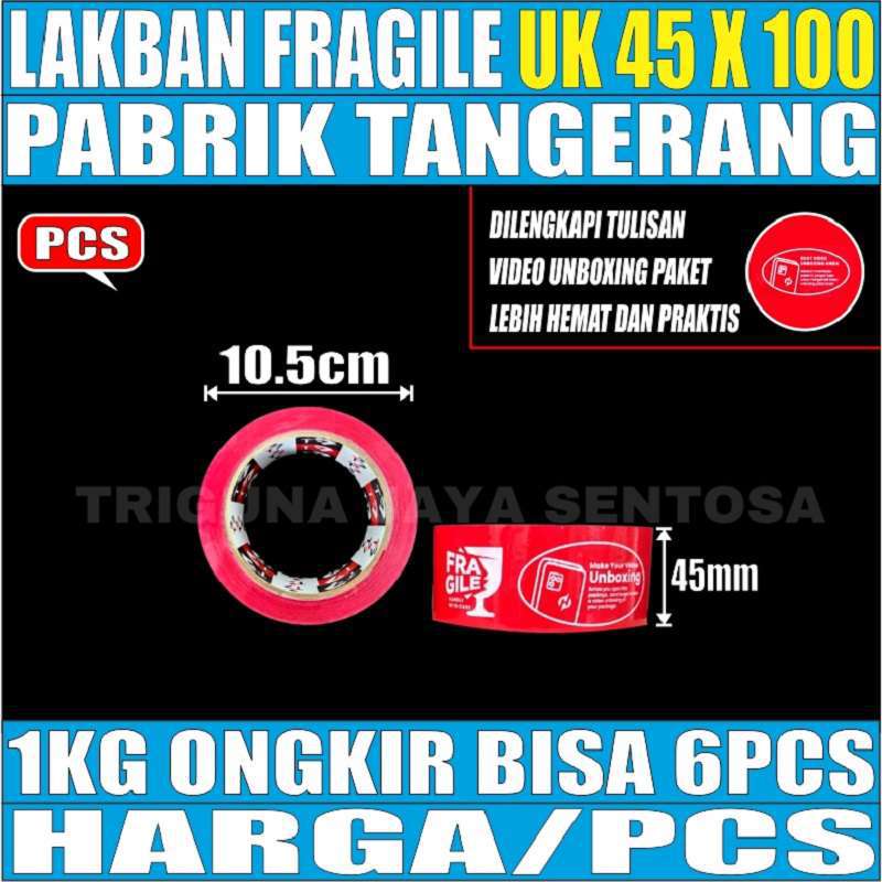 Lakban Tape Fragile 100yard Murah