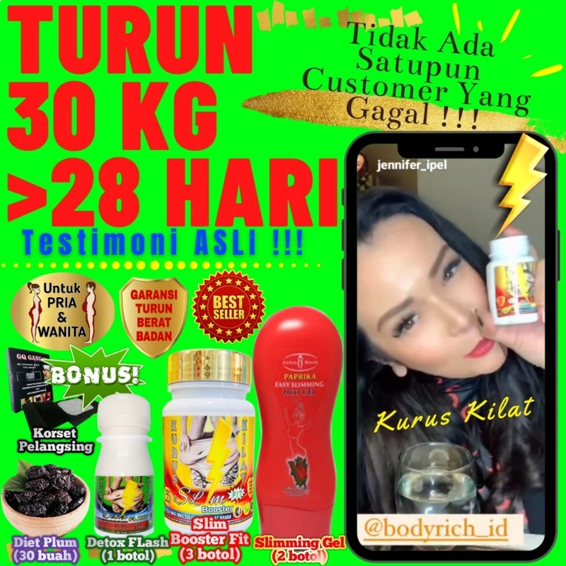 KURUS KILAT Paket TURUN 5-25KG Pelangsing Ampuh Penurun Berat Badan No Herballife Obat Diet Herbal