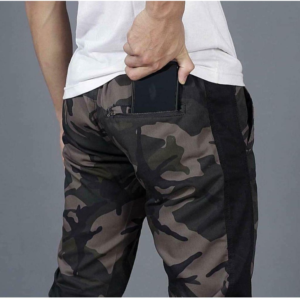 Atjin- Celana Panjang Jogger Pria Camo Tactical Army Commando Pria [ READY 4 corak army].