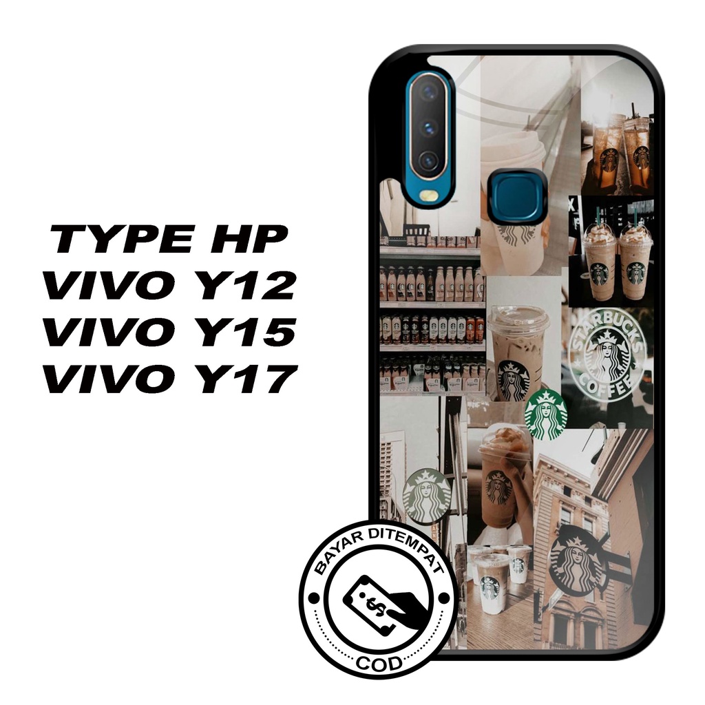 SRC - Case Vivo Y12 Y12i Y15 Y17 Motif Starbucks Casing Hardcase Glossy 2D Terbaru Silikon Softcase 