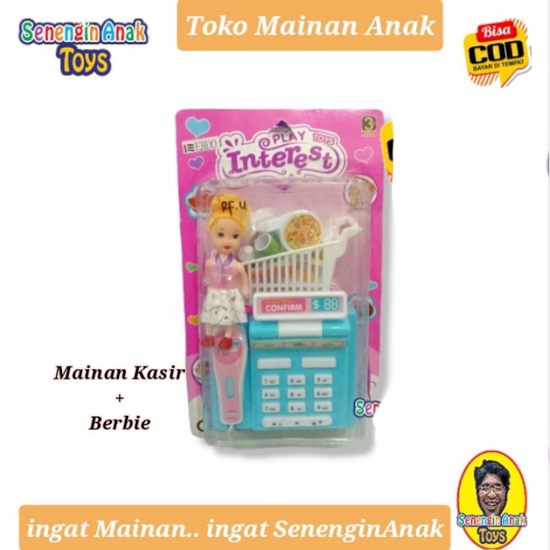 Mainan Kasir Murah / Trolley Belanja / Berbie Kecil - SenenginAnak