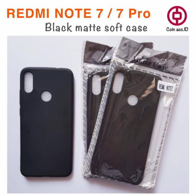 Slim Black matte CASE REDMI NOTE 7 / REDMI NOTE 7 PRO - silicon softcase warna hitam slim matte