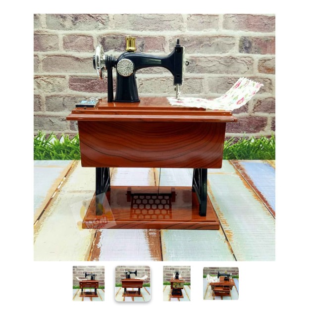 Kotak perhiasan - Kotak musik mesin jahit - Jewelry Music Box Kaki9094