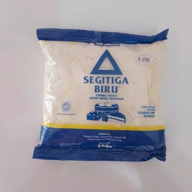 Jual Tepung Terigu Segitiga Biru 500 gram Setengah Kilo Shopee Indonesia