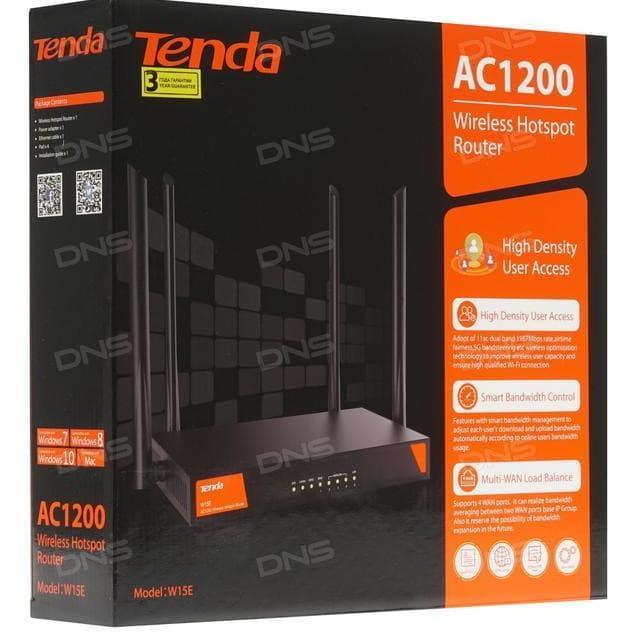 Hemat Tenda W15E Ac1200 Gigabit Wifi Router Repeater Load Balance Vpn Limited