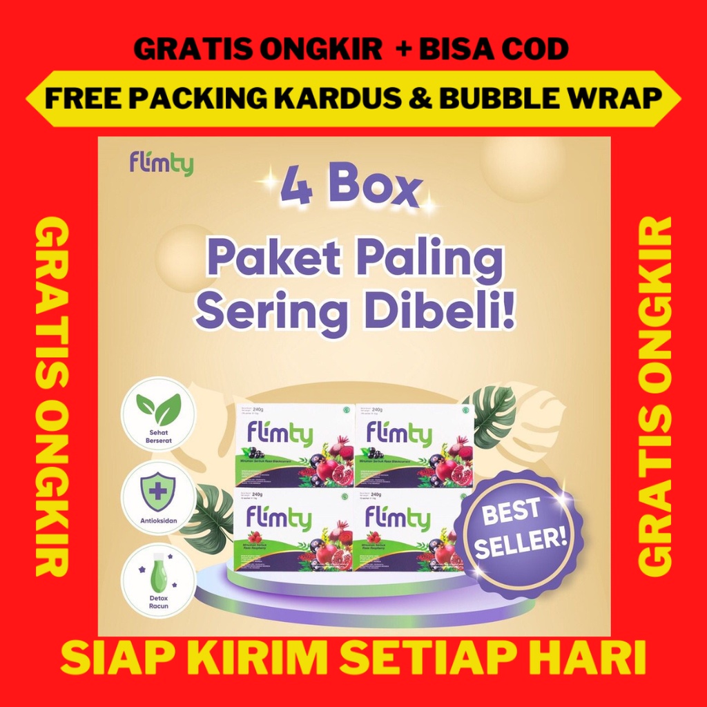 Flimty Fiber Pelangsing Original, Flimty 4 Box, Paket Bundling Flimty 4 Box, Paket Paling Sering Dib