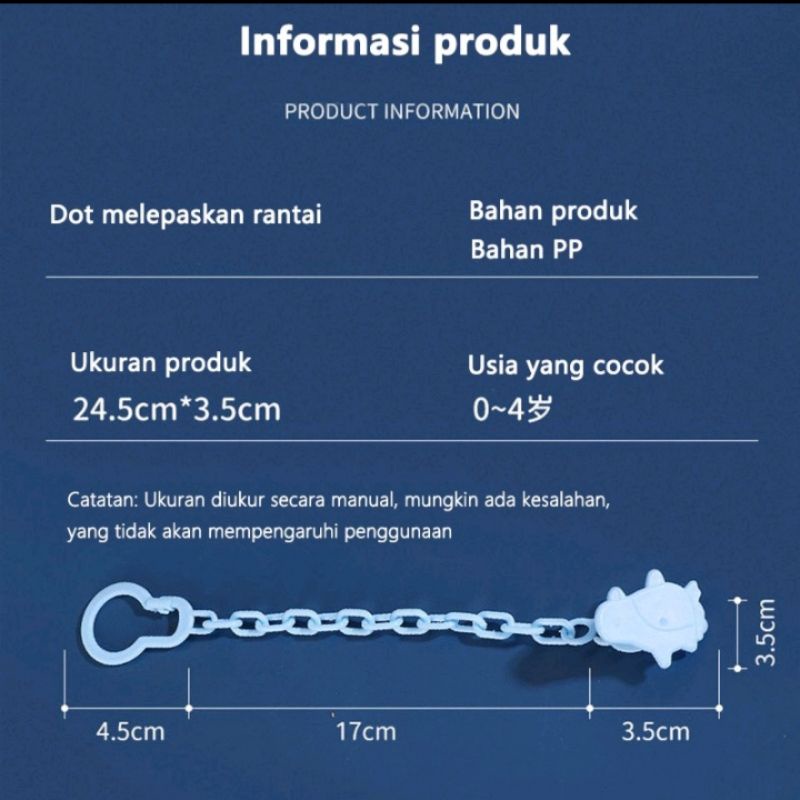 [COD]KLIP RANTAI PENJEPIT DOT BAYI / RANTAI DOT BAYI / TALI GANTUNGAN EMPENG