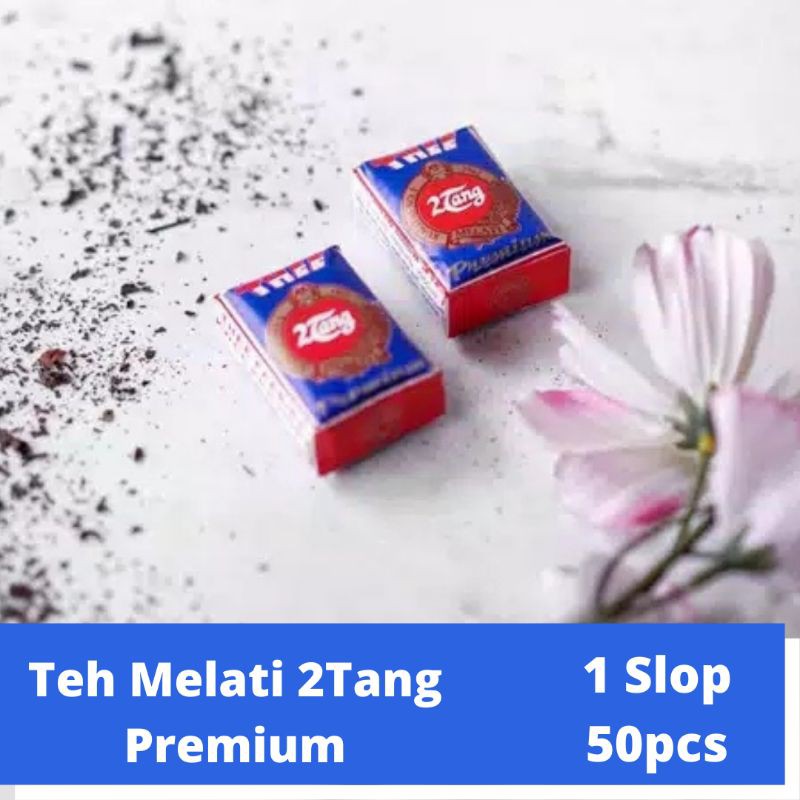 

Teh 2tang Premium Classic 1 Slop Isi 50pcs Dua Tang Oleh-oleh Tegal Asli Daun Teh Melati Slawi Biru