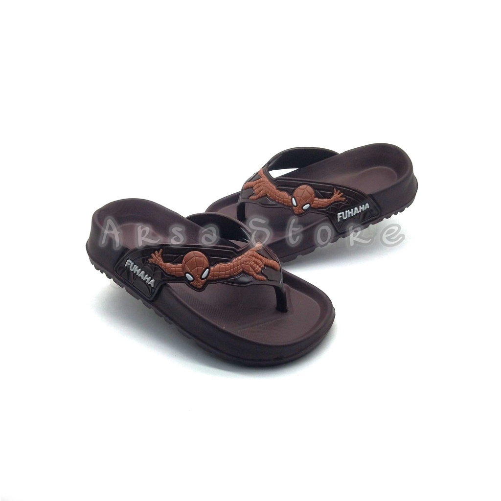 Sandal Jepit Anak Laki Laki Umur 2 3 4 5 6 7 8 9 Tahun / Sendal Anak Cowok Motif Spiderman Terbaru