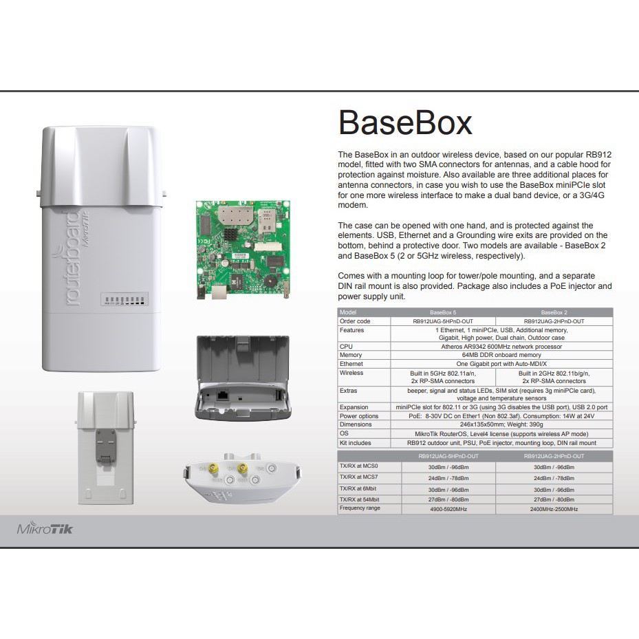 MikroTik Basebox 5 RB912UAG-5HPnD-OUT