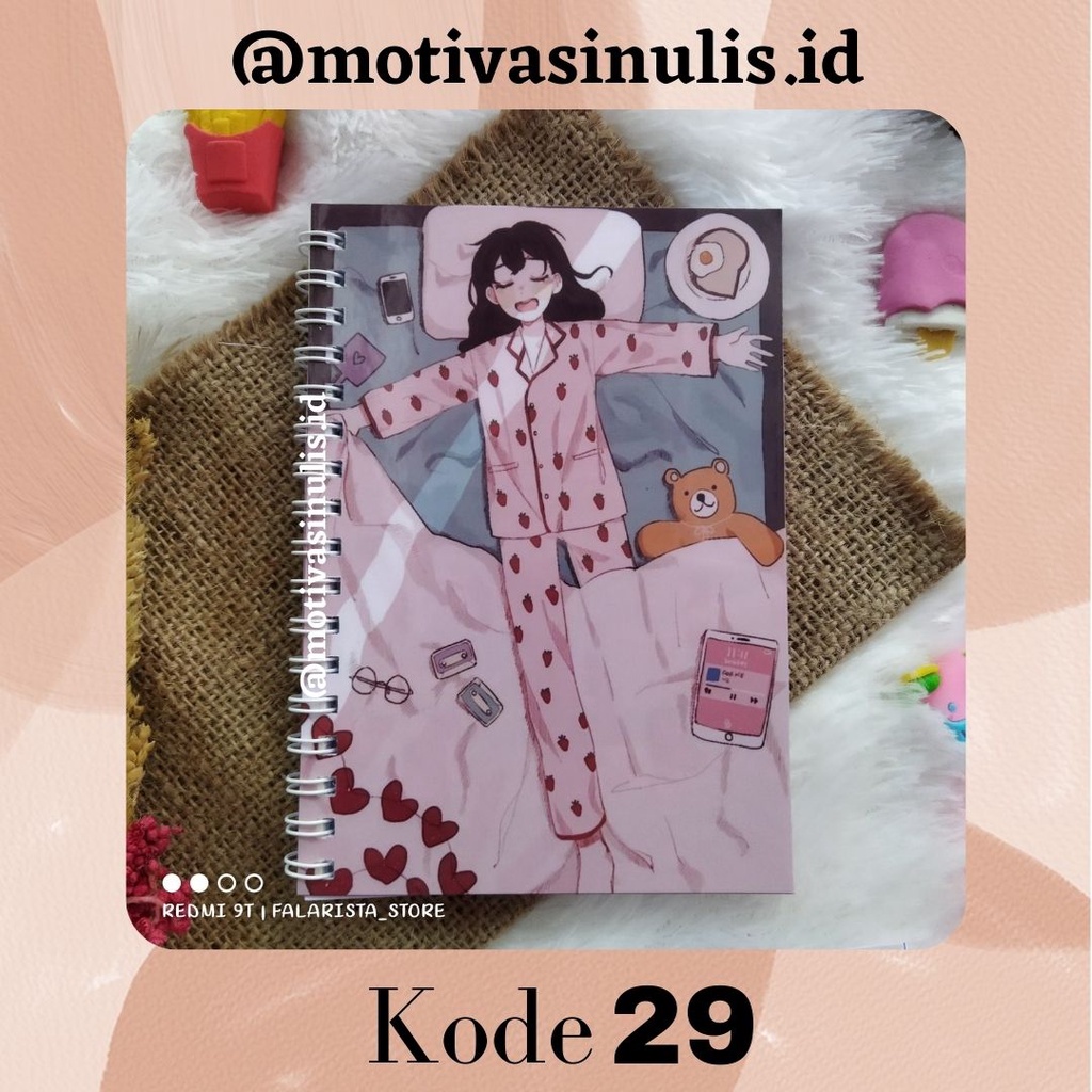 (Standard) NOTEBOOK SPIRAL BLACK LINES Part 2 COVER MOTIVASI / BUKU CATATAN HARIAN-29