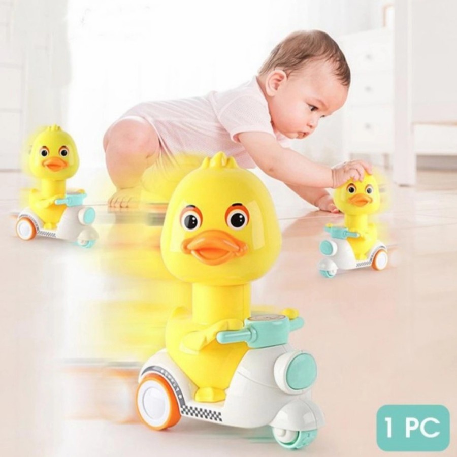 MOMBABY1 Mainan Bebek Naik Motor / Mainan Lucu Bebek Bebekan Motor