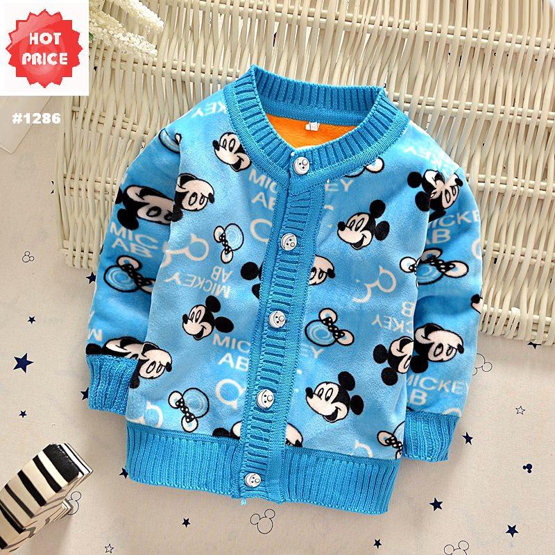 JACKET VELVET FULL PRINT MICKEY BLUE(RSBY-1286)