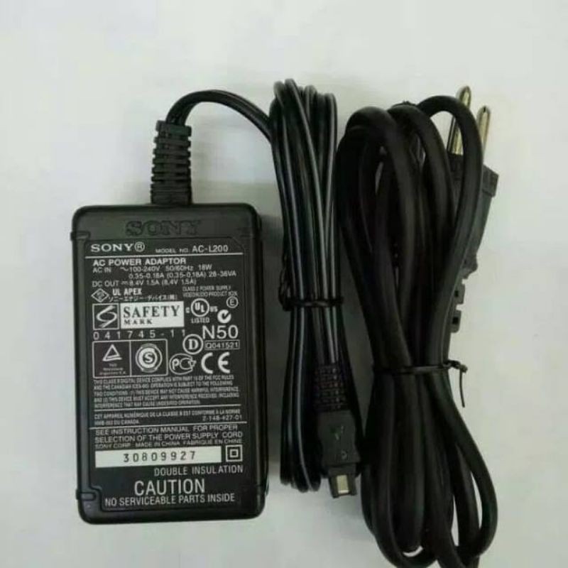 Charger handycam sony pj10e