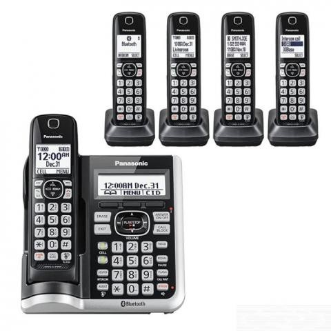 PANASONIC KX-TGF575  PANASONIC wireless phone 5 handset answering machine with bluetooth ORIGINAL